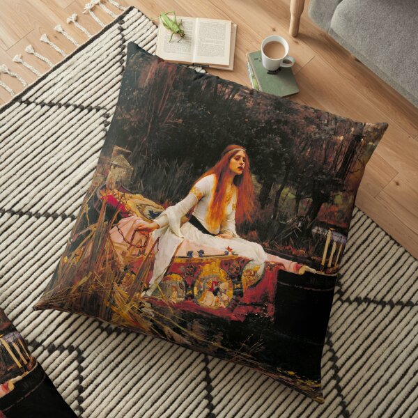 John William Waterhouse "La Dame de Shalott" Coussin de sol