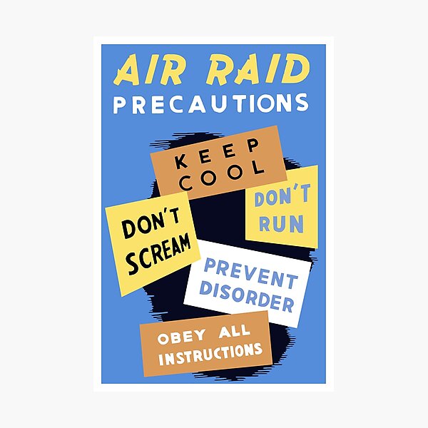 Item preview, Air Raid Precautions -- World War Two designed and sold by warishellstore.