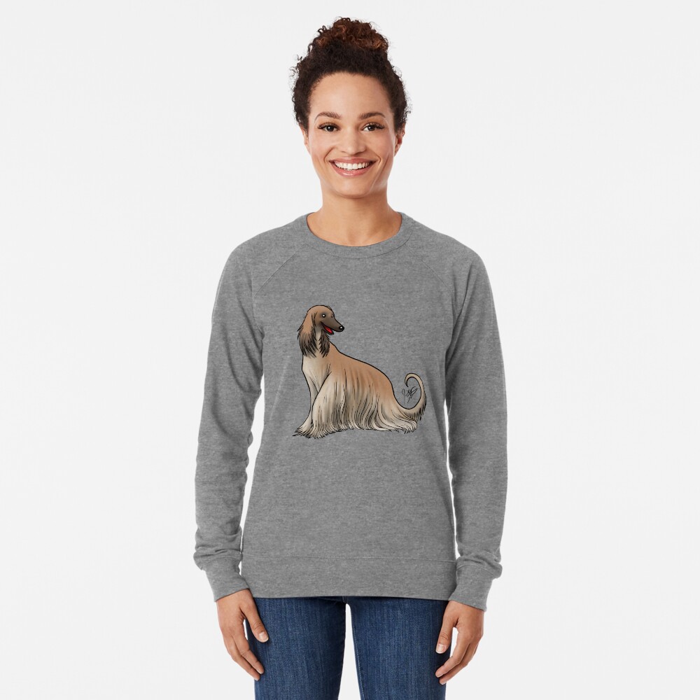 Afghan Hound - Red Lightweight Sweatshirt