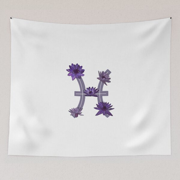 Item preview, Pisces Zodiac Symbol with Water Lilies designed and sold by allyyxoxo.