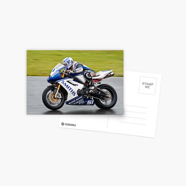 Triumph In The Wet Postcard