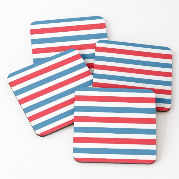Item preview, Lochmara Blue, Alizarin Red Stripes designed and sold by oasisamuel.