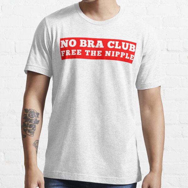No Bra Club Shirt - Free the Nipple, Black Tee, Trendy, Fashion - Femfetti