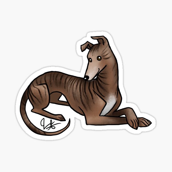 Greyhound - Brindle Sticker
