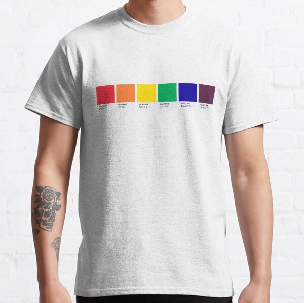 LGBT COLOR PANTONE PALLETE GAY CONCEPTION COMMUNAUTAIRE T-shirt classique