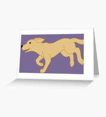 Tarjeta de felicitación Amarillo Labrador Retriever corriendo