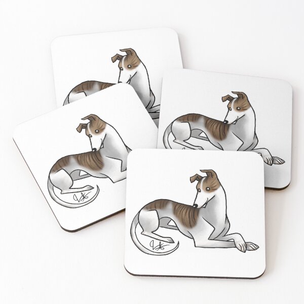 Item preview, Dog - Greyhound - White and Brindle designed and sold by Jennifer Stolzer.