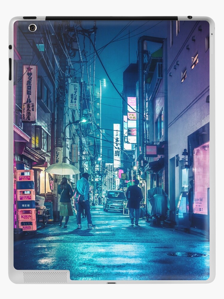 Tokyo Midnight Pink and Blue aesthetic neon lights." & Skin by TokyoLuv | Redbubble