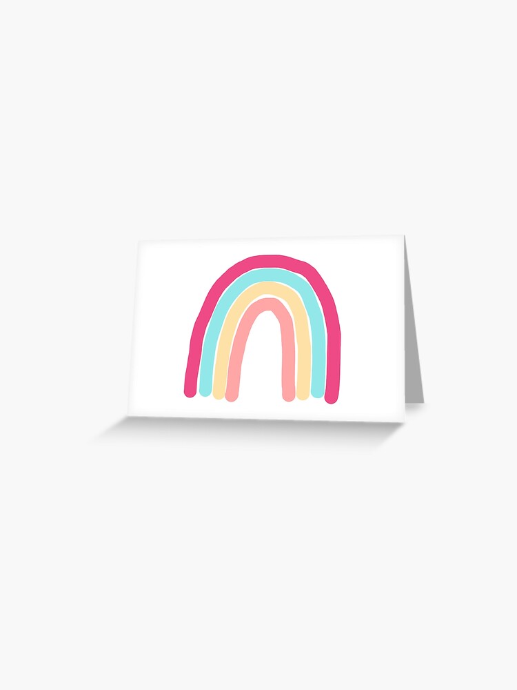 Blank Rainbow Greeting Cards with White Envelopes (Pastel Colors