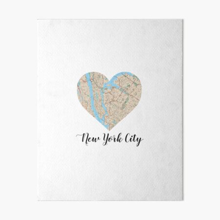 Artikel-Vorschau von New York City Herzkarte, designt und verkauft von LeCreateCo.