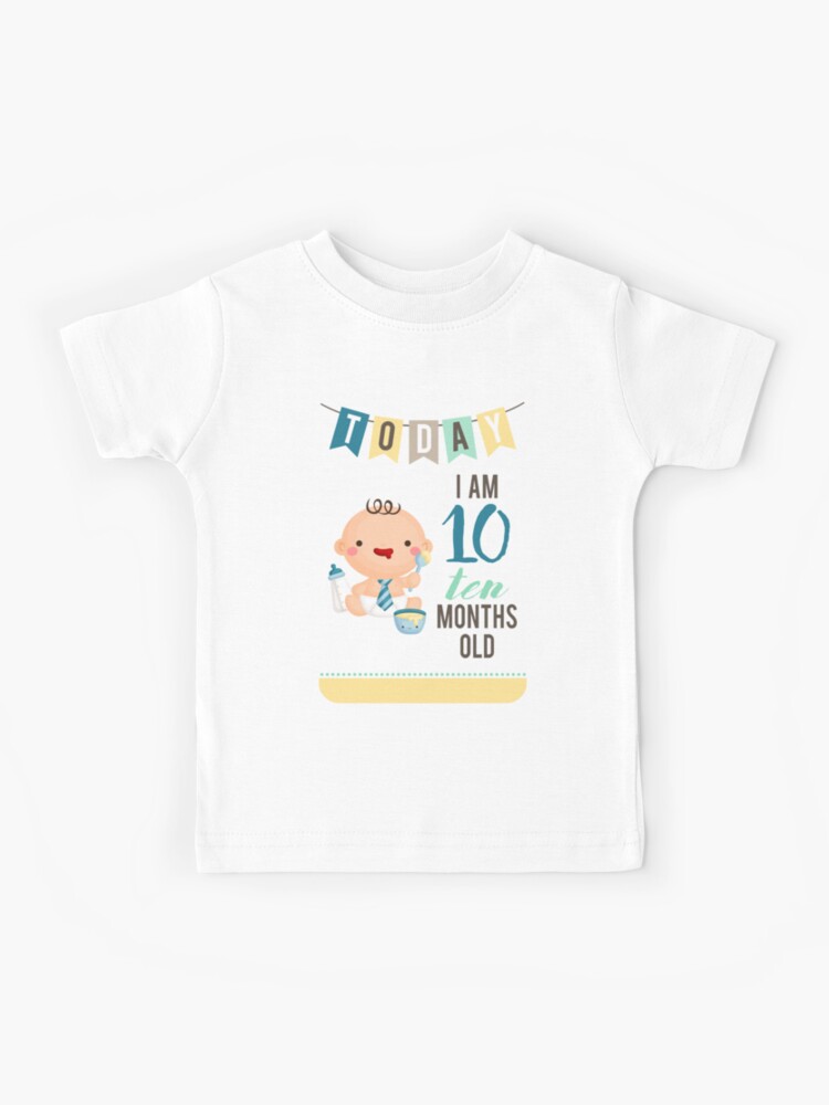 viering Vertrouwelijk zoon Baby Boy Milestone 10 Months" Kids T-Shirt for Sale by emiko-baby |  Redbubble
