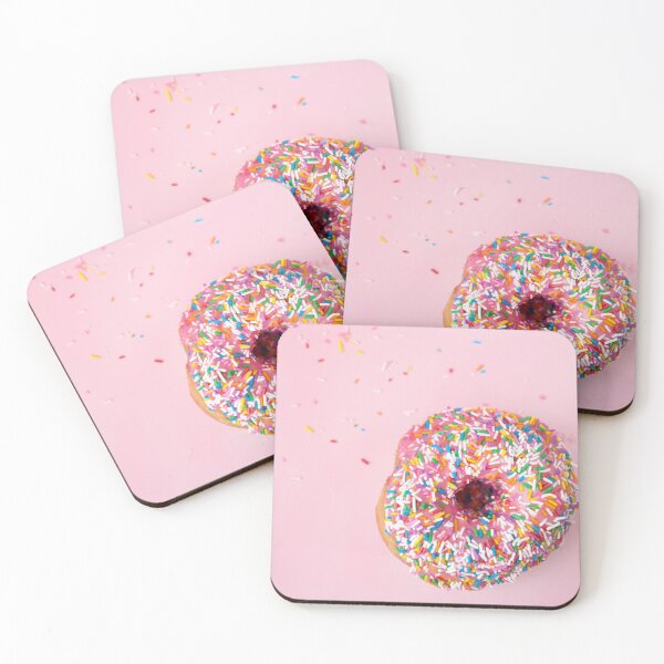 Item preview, Pink donut on pink background designed and sold by isabel poulin.
