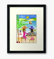 beach bar Framed Print