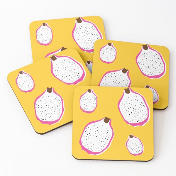 Item preview, Bright Yellow Fun Dragon Fruit Pattern by Design by Cheyney designed and sold by designbycheyney.