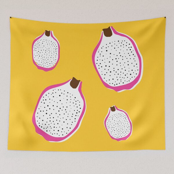 Item preview, Bright Yellow Fun Dragon Fruit Pattern by Design by Cheyney designed and sold by designbycheyney.