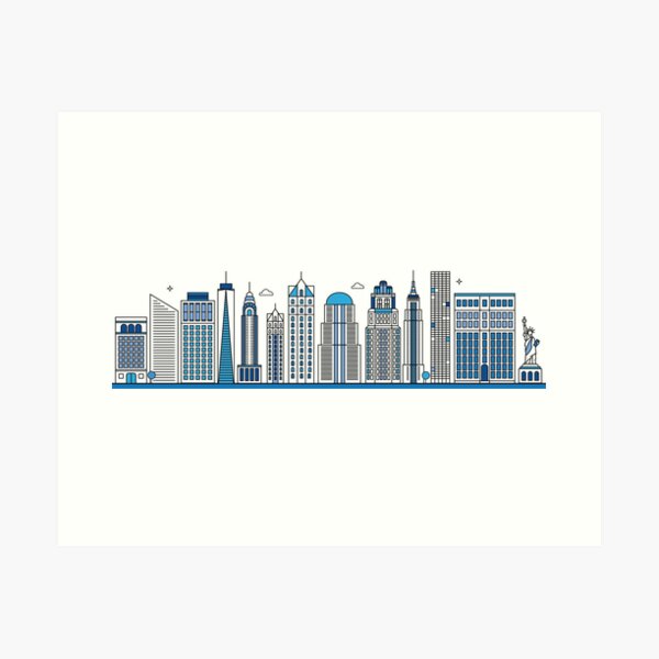Artikel-Vorschau von Skyline von New York City, designt und verkauft von Eryn Griffin.