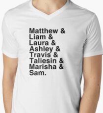 The Cast of Critical Role (Variant 2) - Helvetica List Men's V-Neck T-Shirt