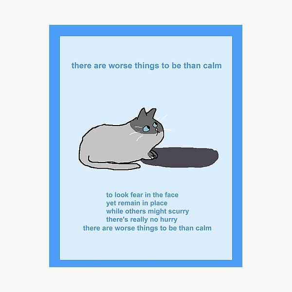 Item preview, there are worse things to be than calm designed and sold by robinauts.