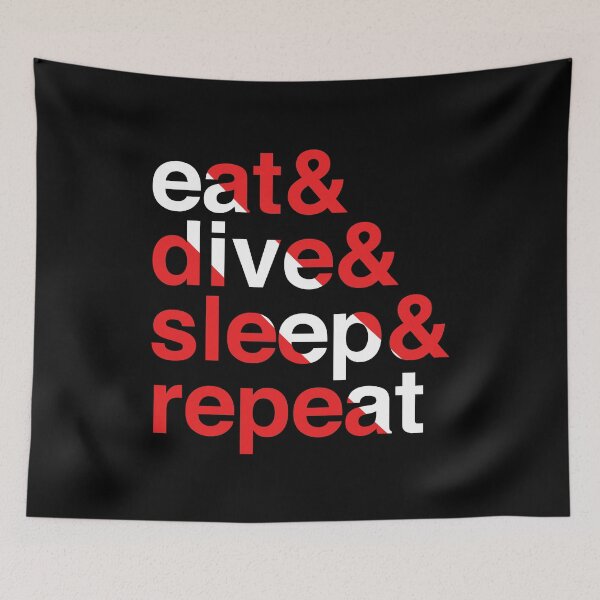 Item preview, Scuba Flag Eat, Dive, Sleep, Repeat designed and sold by murialbezanson.