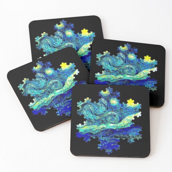 Item preview, STARRY NIGHT : Abstract Van Gogh Psychedelic Snowflake Image Print designed and sold by posterbobs.