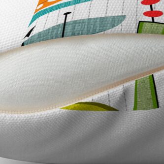 Alternate view of Mid-century Modern Abstract #55 Throw Pillow