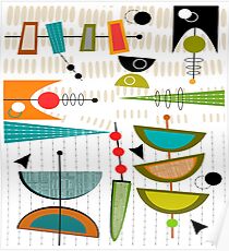 Mid-century Modern Abstract #55 Poster