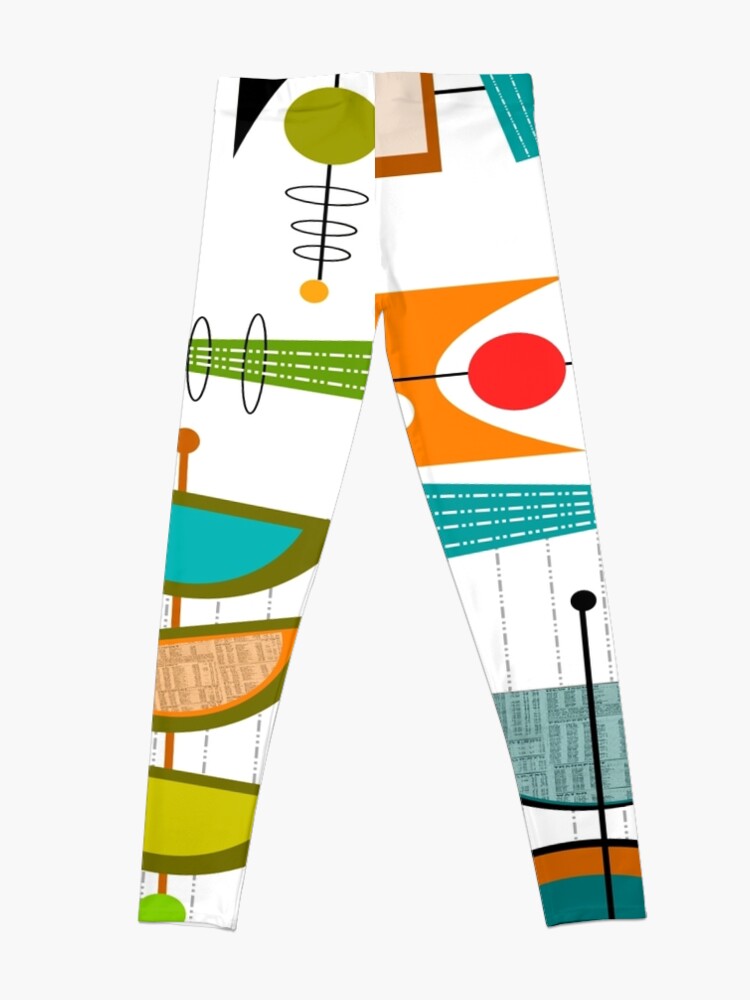 Alternate view of Mid-century Modern Abstract #55 Leggings