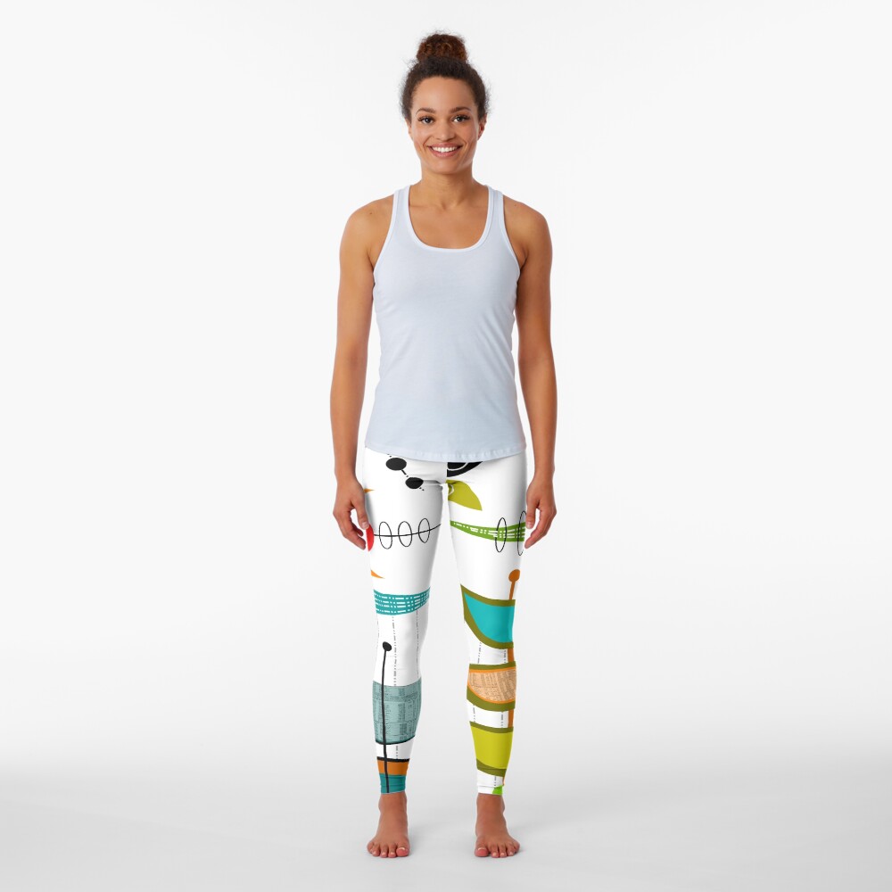 Mid-century Modern Abstract #55 Leggings