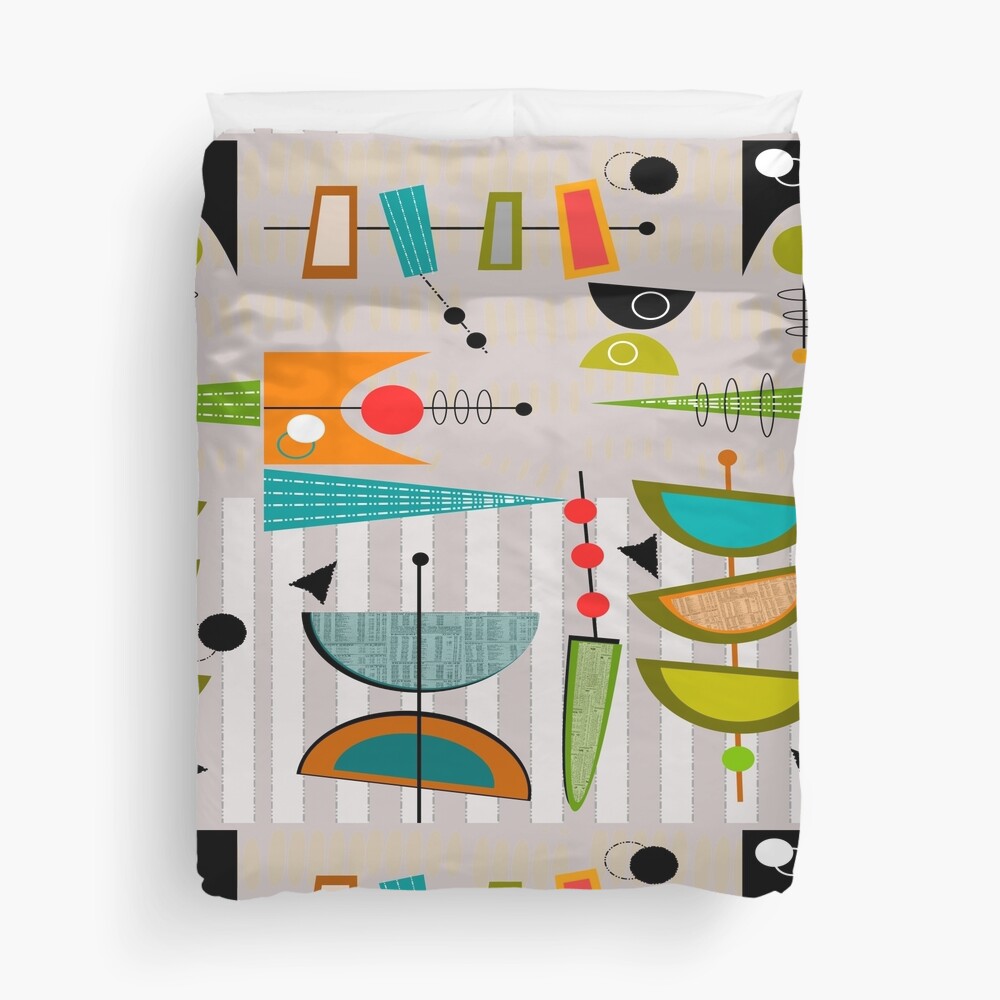 Mid-century Modern Abstract #55 Duvet Cover