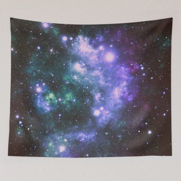 Item preview, Galaxy Nebula Dark Violet Forest Green Teal  designed and sold by 2sweetsDesign.