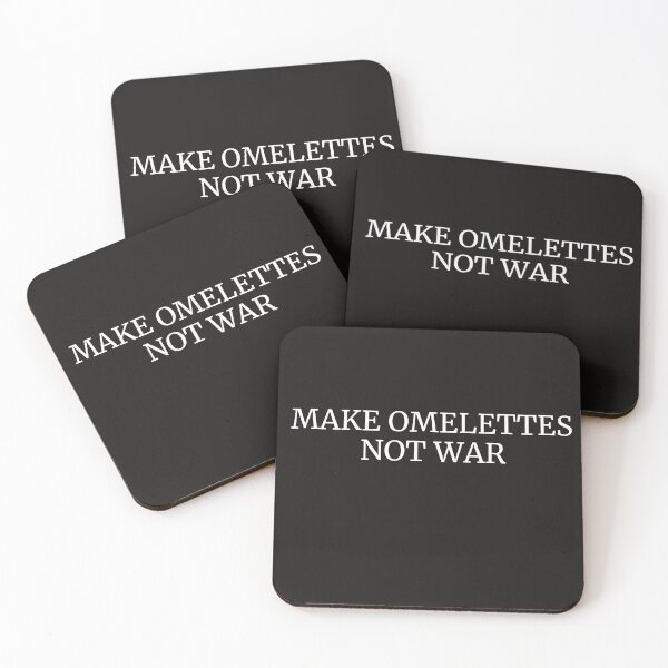 Item preview, Make Omelettes Not War Eggs Funny Breakfast designed and sold by dbreeze10.
