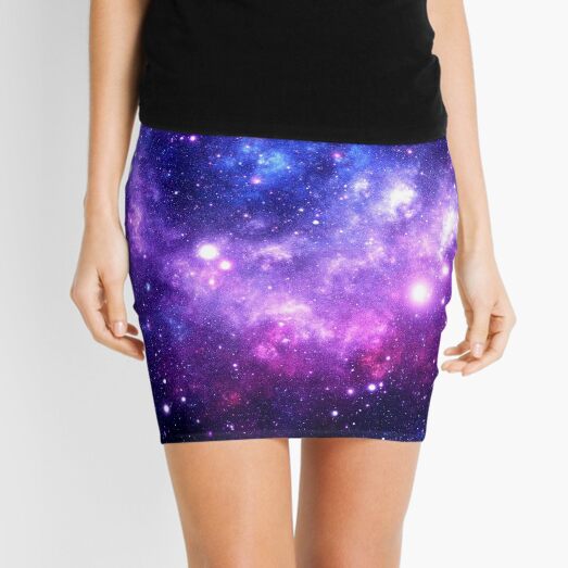 Purple Blue Galaxy Nebula Mini Skirt