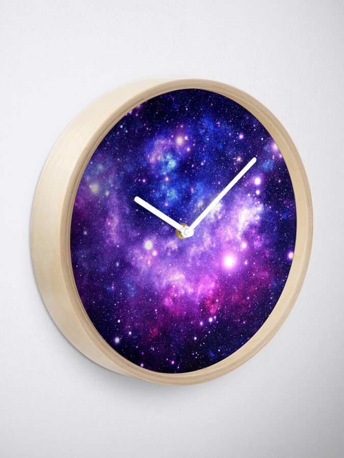 Alternate view of Purple Blue Galaxy Nebula Clock