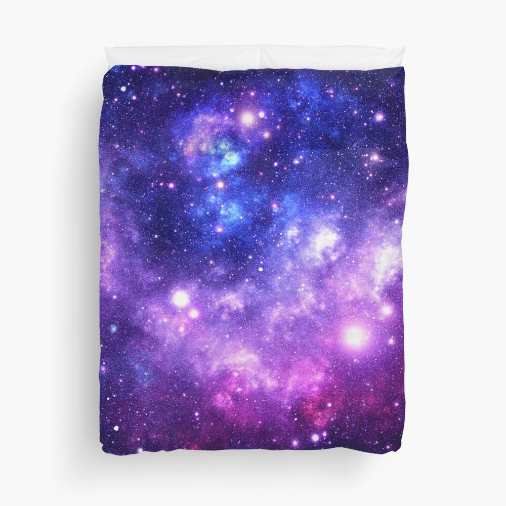 Purple Blue Galaxy Nebula Duvet Cover