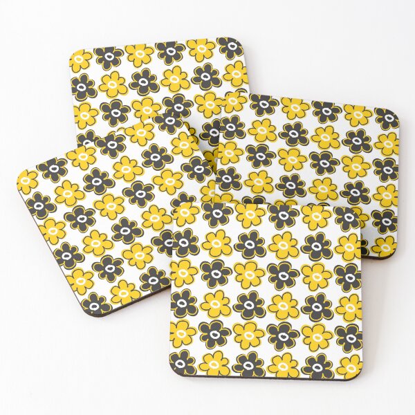 Item preview, Bold Modern Floral Pattern | Yellow  And Black designed and sold by semas.