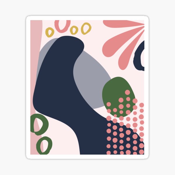Colourful Abstraction - Cool Colours and Contemporary Shapes by Design by Cheyney Sticker
