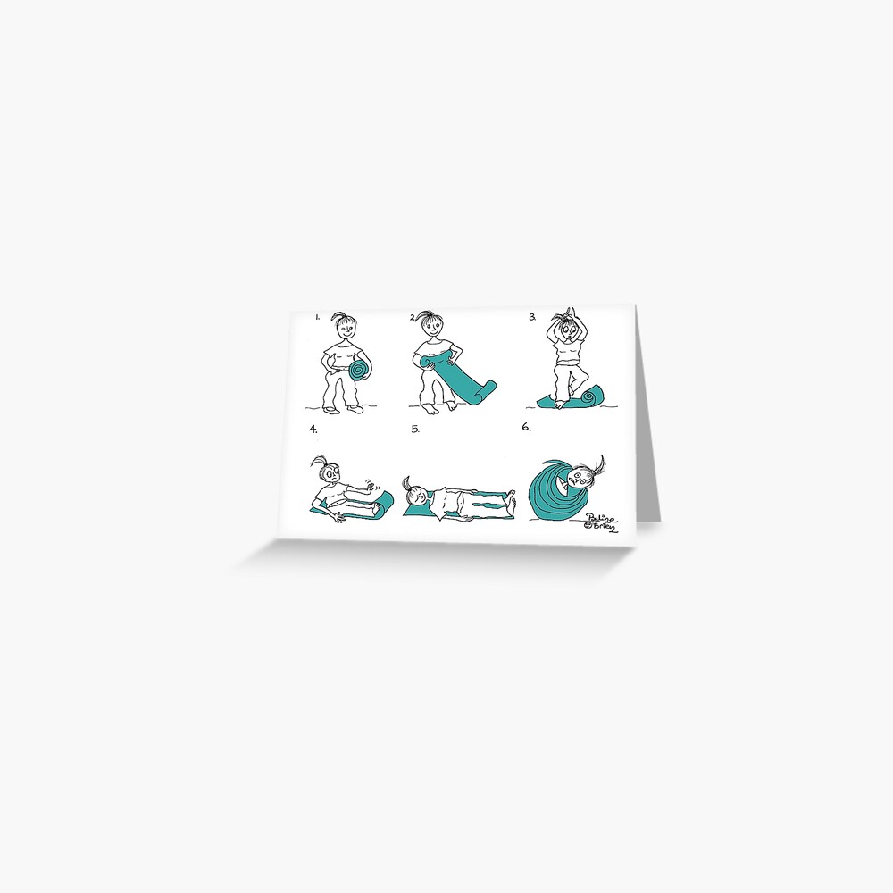 yoga mat Greeting Card