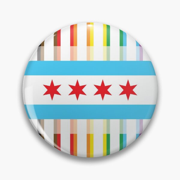 Item preview, Chicago Pride Flag (Thin Stripes) designed and sold by dopaminebrand.