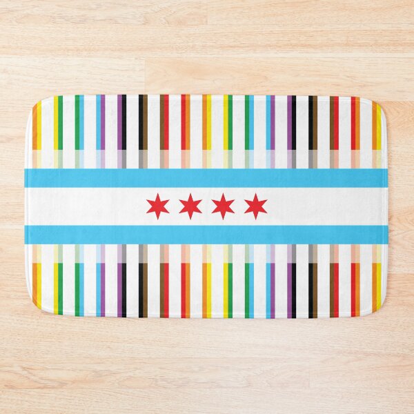 Item preview, Chicago Pride Flag (Thin Stripes) designed and sold by dopaminebrand.