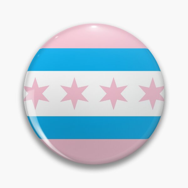 Item preview, Trans Pride Chicago Flag designed and sold by dopaminebrand.