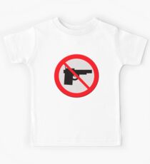 Sign "No guns" Kids Tee