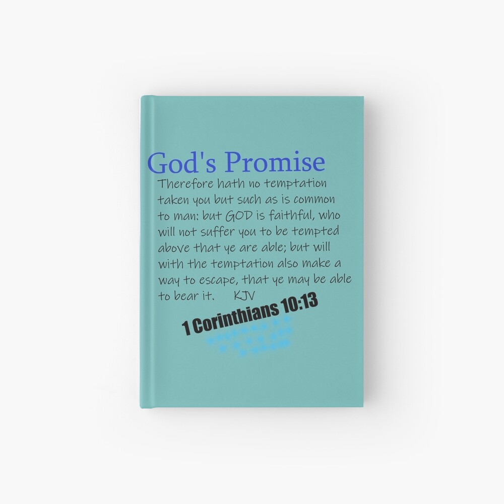 God S Promise Bible Journal Scripture Verse 1 Corinthians 10 13 Spiral Notebook By Crushoncovers Redbubble