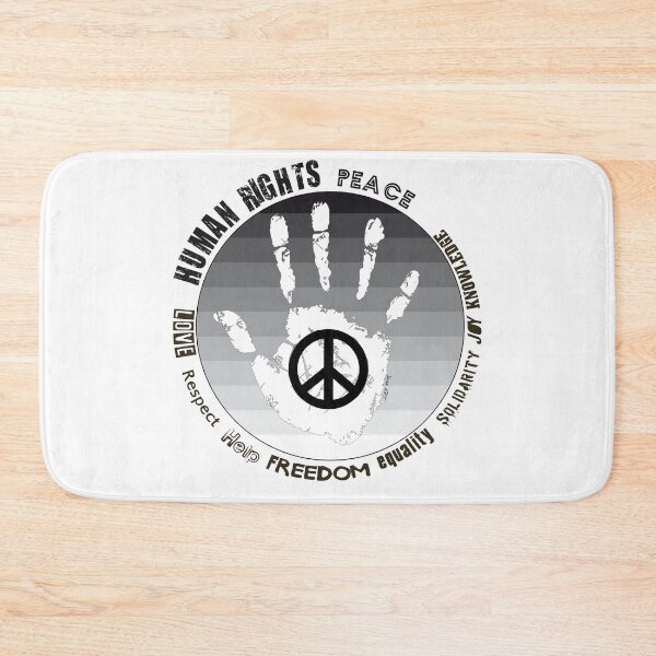 Item preview, Peace and Love, Respect for Human's rights! Black and White art by IONA Art Digital designed and sold by IonaArtDigital.