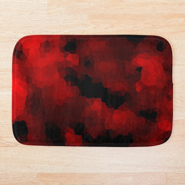 Black red polygonal background Bath Mat