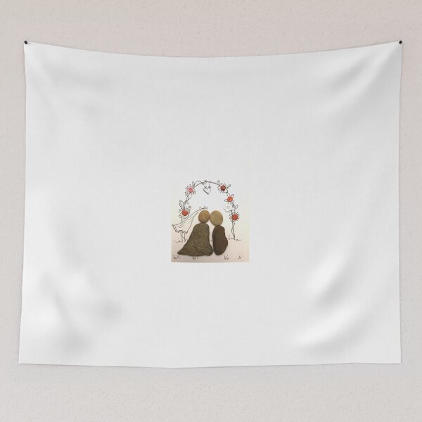 Item preview, Congratulations on your wedding or engagement stone art designed and sold by Paintingladycat.