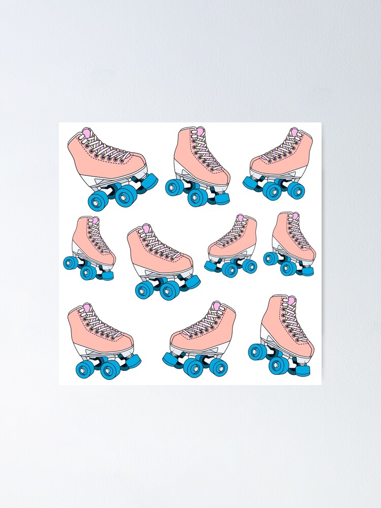 Thumbnail 1 of 3, Poster, Pink Roller Skates designed and sold by edwardecho.