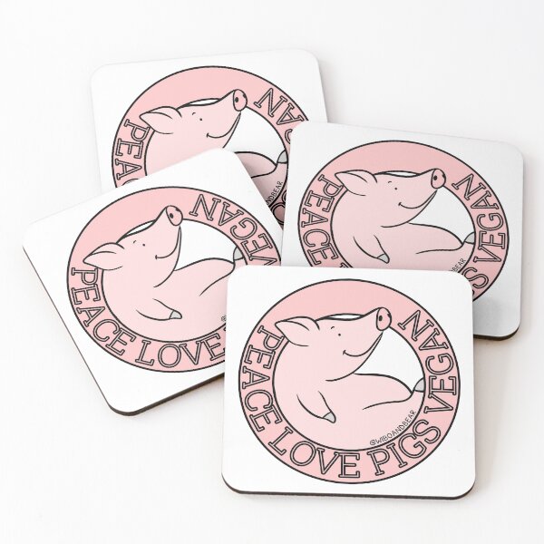 Artikelvorschau, FRIEDENSLIEBE SCHWEINE VEGAN entworfen und verkauft von wiboandbear.