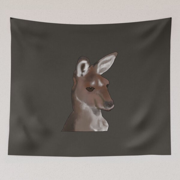 Item preview, Kangaroo, head shot designed and sold by artimaeus.