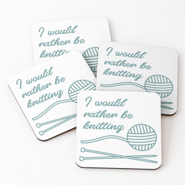 Item preview, I Would Rather Be Knitting - Craft Quote by Design by Cheyney designed and sold by designbycheyney.