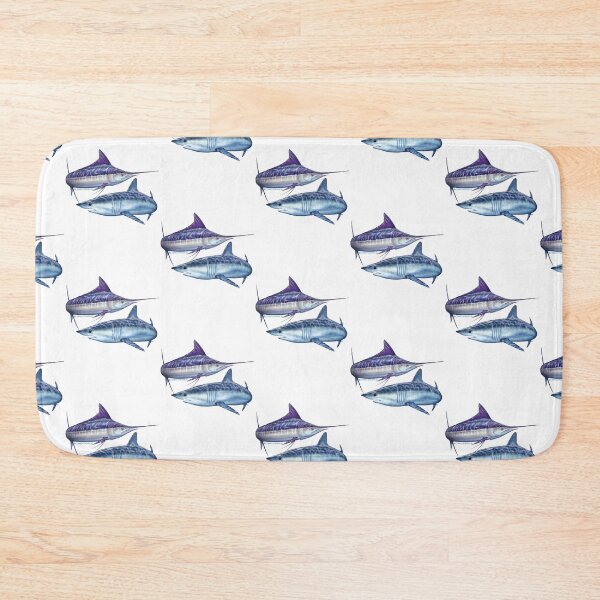 Item preview, Striped marlin & Mako shark designed and sold by David Pearce Marine Art.